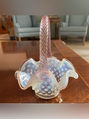 Fenton hobnail 1993 6.5” easter basket